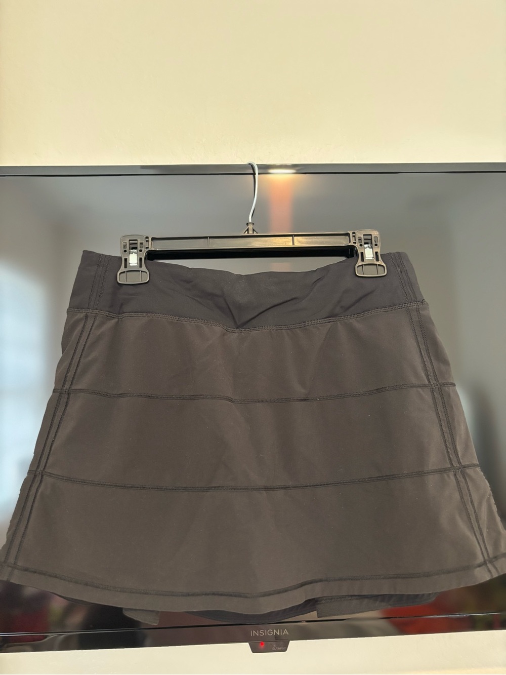 Black Lululemon Pace Rival Skirt Long